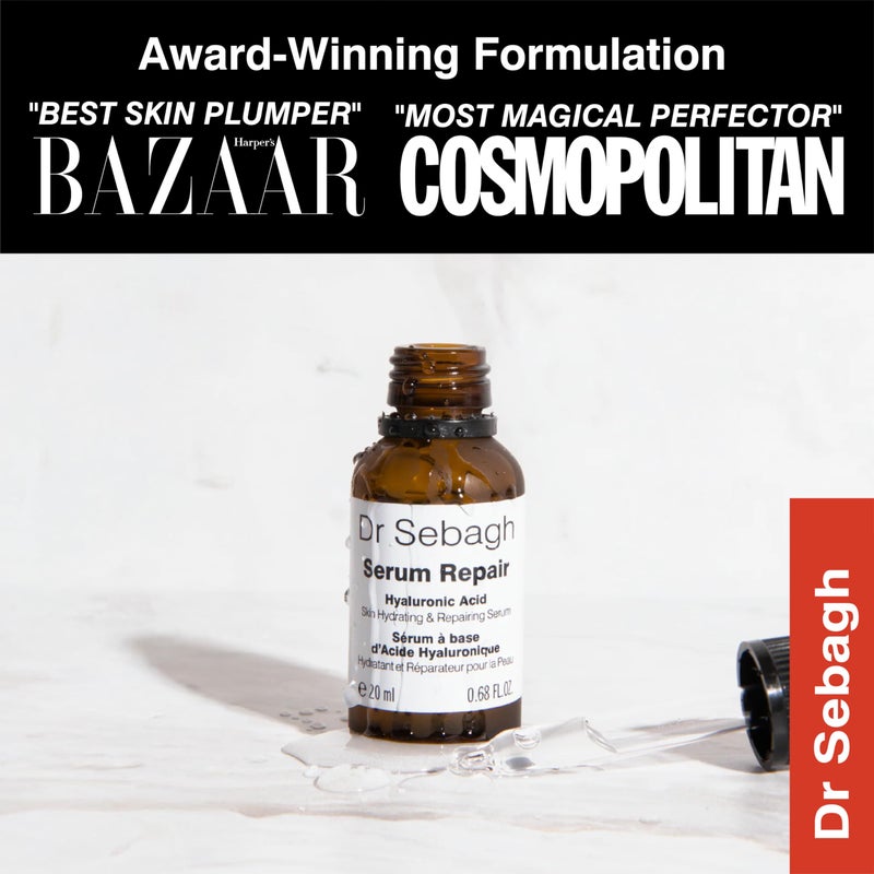 Dr. Sebagh Dr Sebagh Serum Repair (0.68 fl oz) - Award-Winning Hyaluronic Acid Facial Hydrator - Anti Aging & Wrinkle - Skin Moisturizing & Repairing Formula - Collagen Boosting Youthful Glow For Women & Men - Image 3